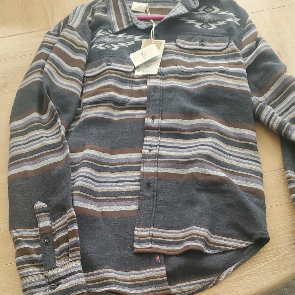 NEW Faherty Good Feather Collection Over Shirt LT